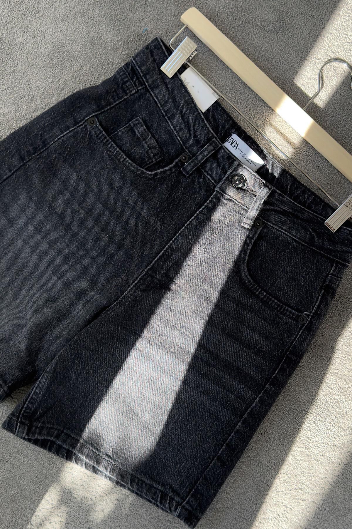 REGULAR PREMIUM DENIM ŞORT - GRİ