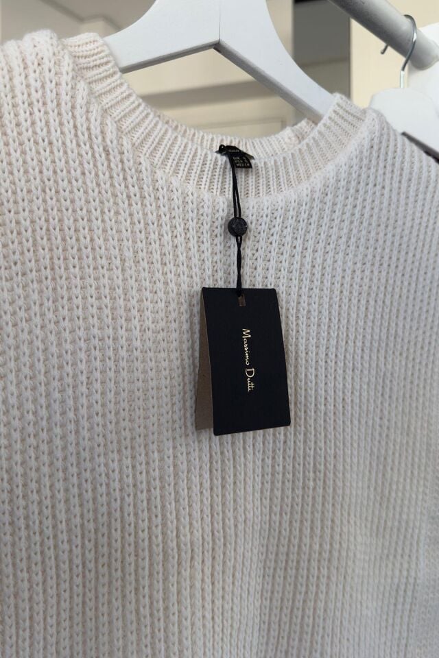 TRİKO DETAY TSHIRT- BEJ