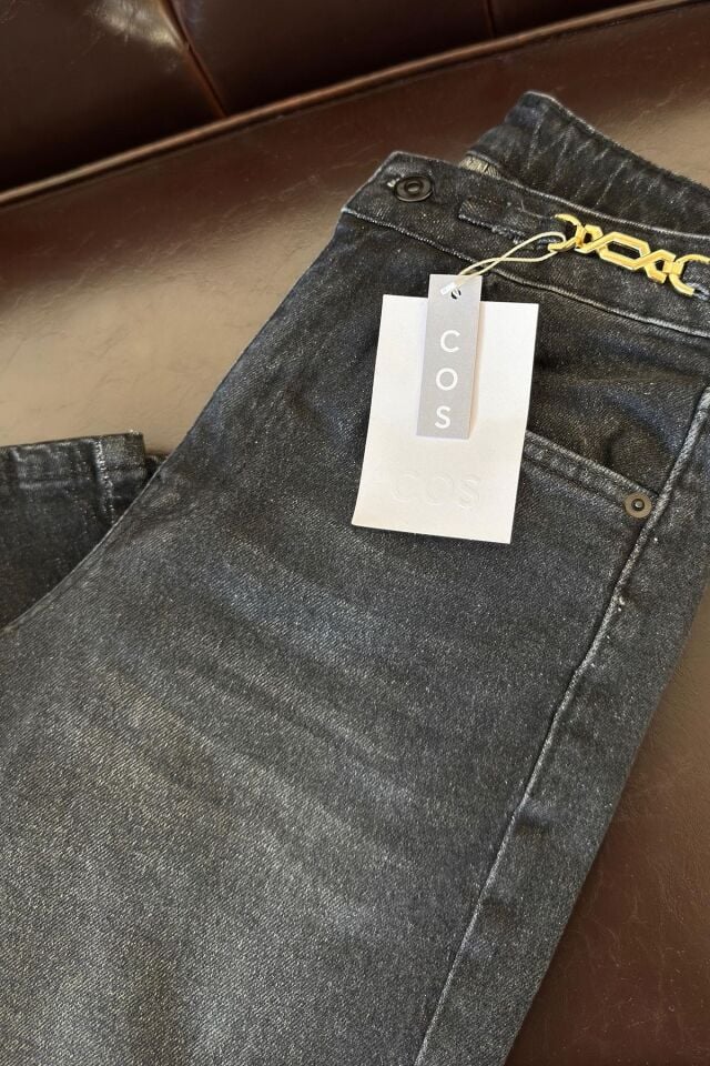 ZİNCİR DETAY PREMIUM JEAN PANTOLON - GRİ