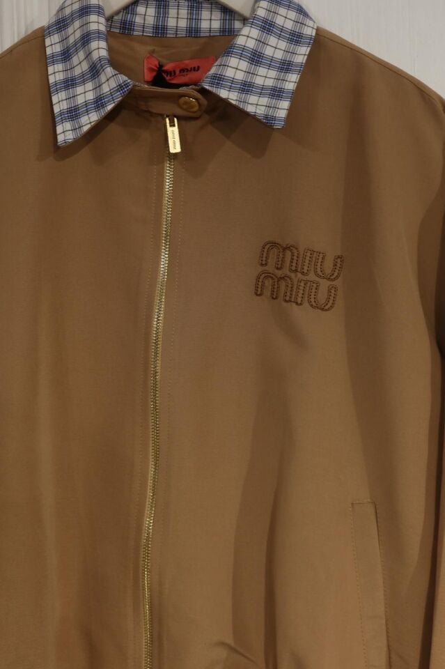 EKOSE YAKALI GÖMLEK DETAYLI LOGOLU BOMBER CEKET - VİZON