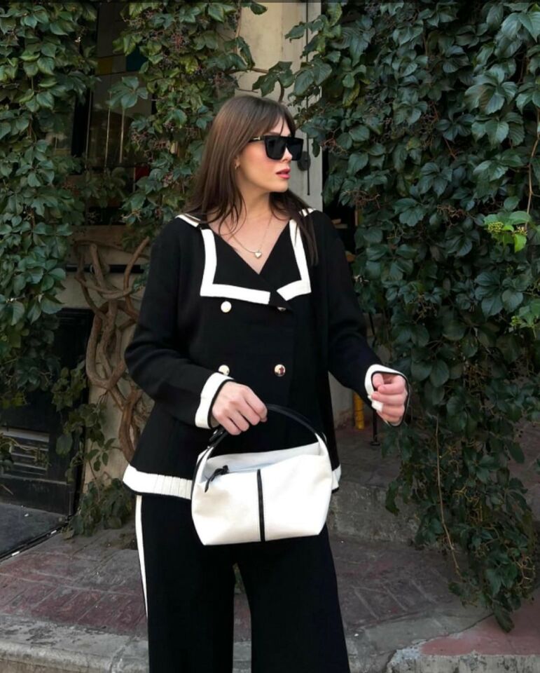 ŞERİT DETAY TİRKO PANTOLON - SİYAH