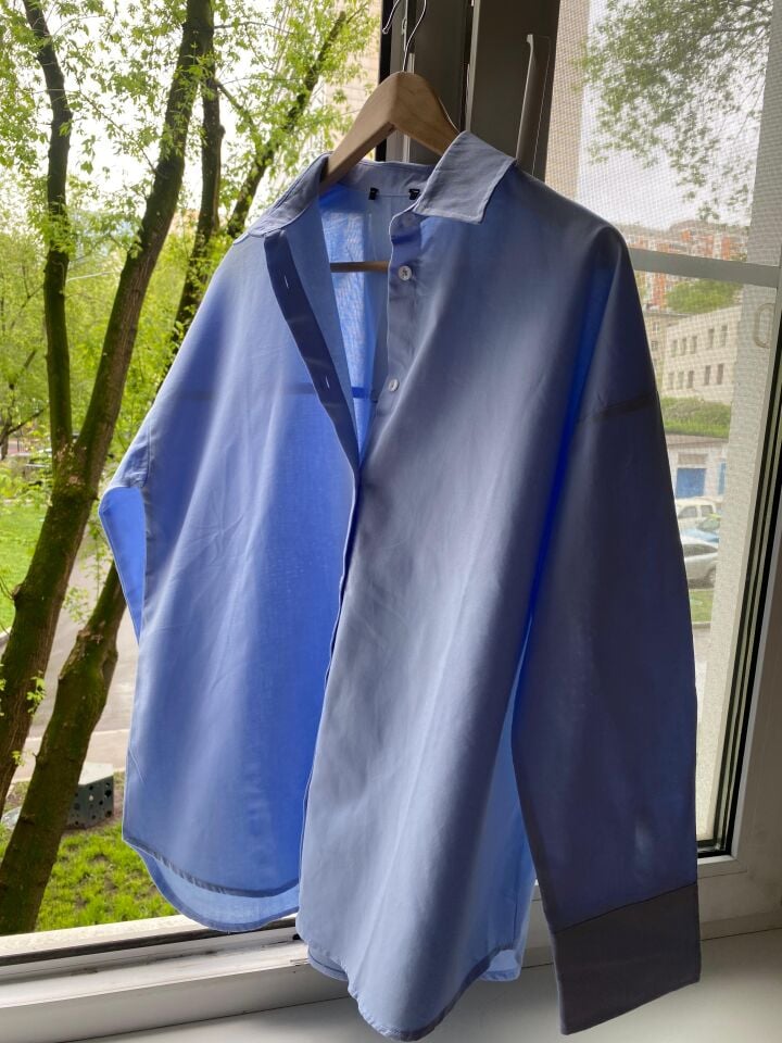 OVERSIZE KALIP PREMIUM GÖMLEK- MAVİ