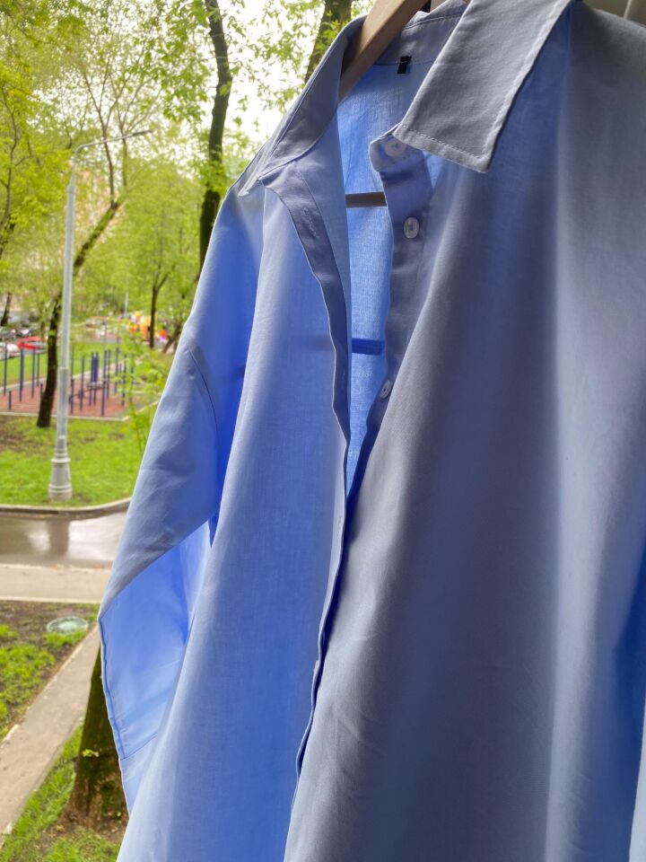 OVERSIZE KALIP PREMIUM GÖMLEK- MAVİ