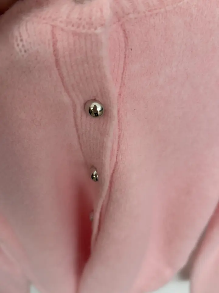 METALİK MİNİK DÜĞMELİ HIRKA - PEMBE