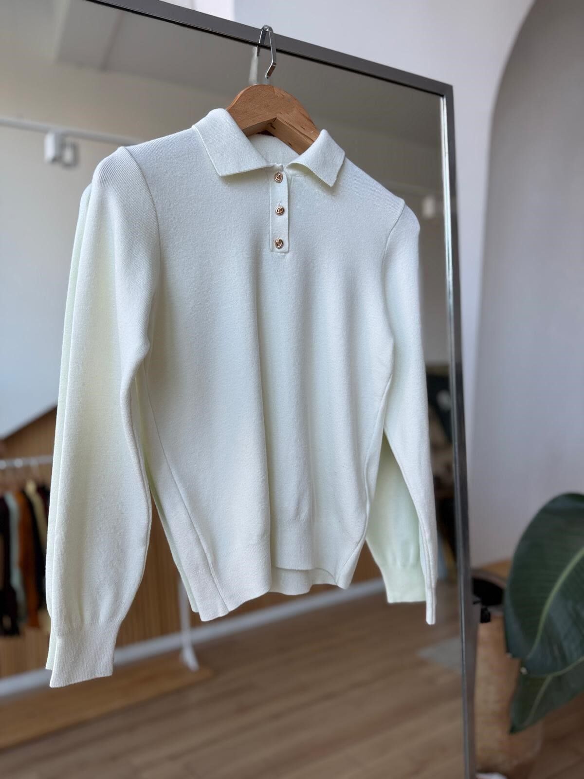 POLO YAKA GOLD DÜĞMELİ TRİKO - EKRU