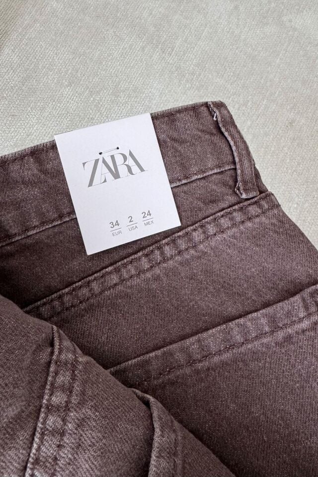 GENİŞ KESİK PAÇA PREMIUM JEAN - KAHVERENGİ