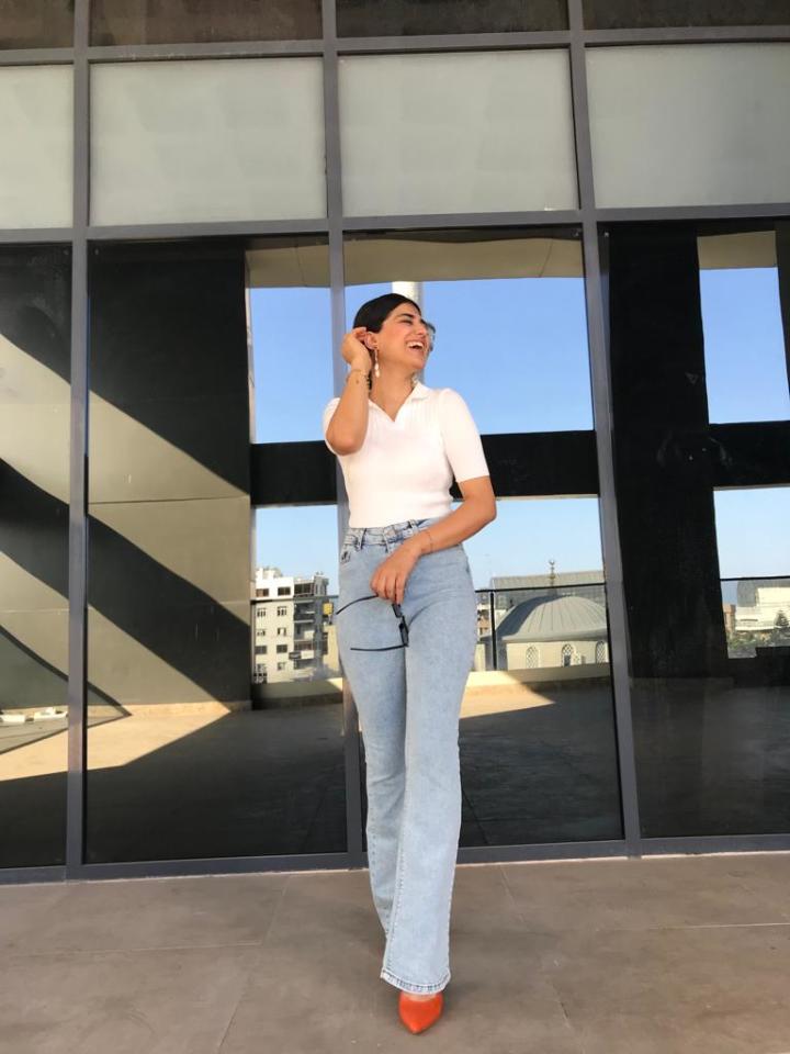 POLO YAKA TRİKO - BEYAZ