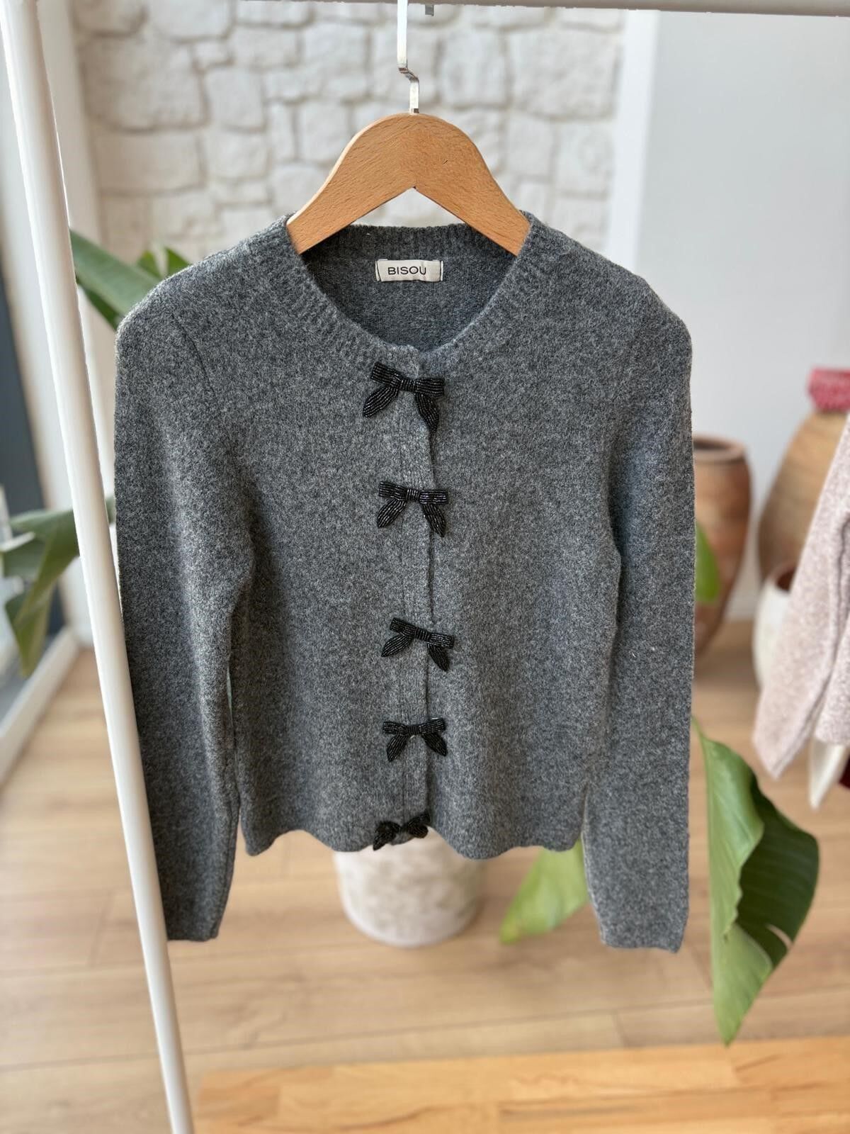 BONCUK FİYONKLU ÇIT ÇITLI HIRKA - ANRASİT