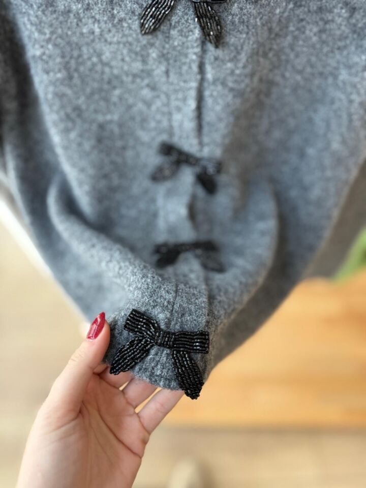 BONCUK FİYONKLU ÇIT ÇITLI HIRKA - ANRASİT