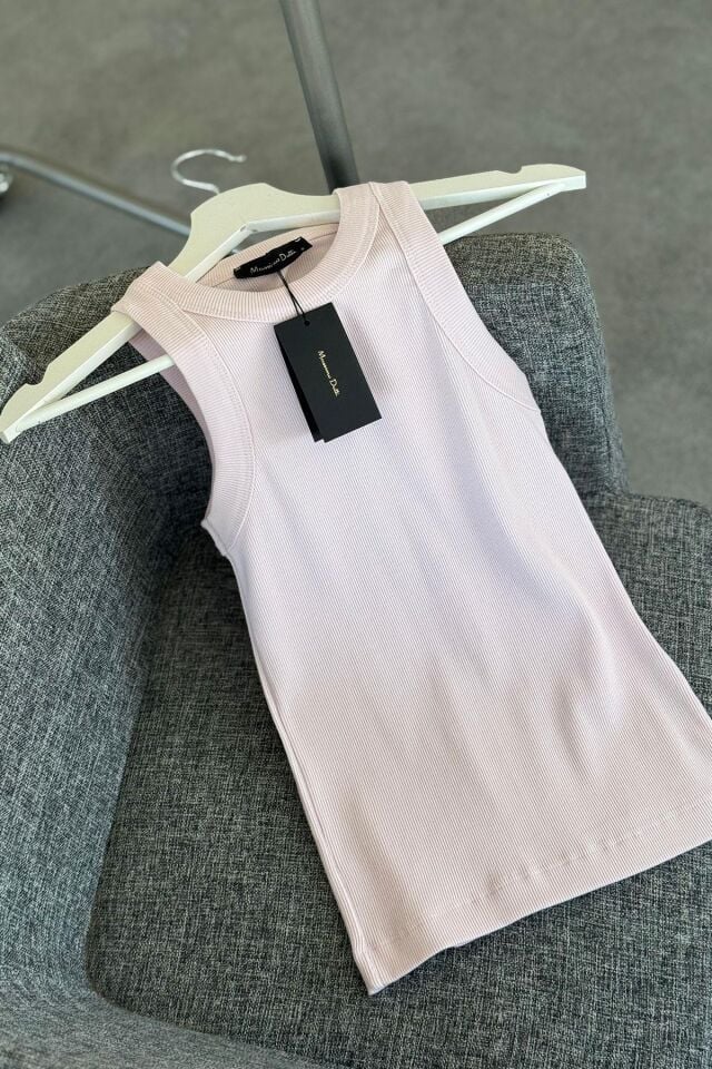 BİSİKLET YAKA KAŞKORSE ORJ ATLET - PEMBE