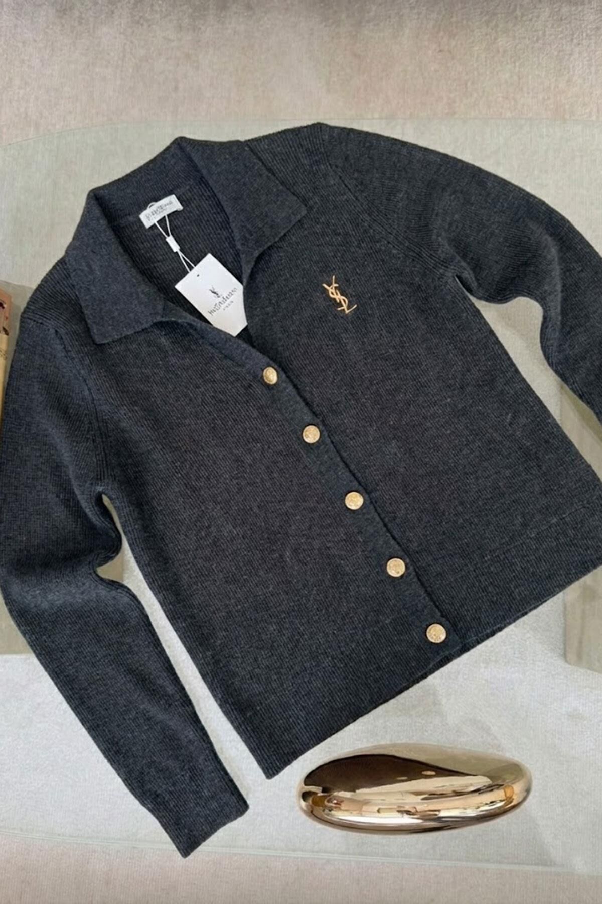 POLO YAKA MARKA NAKIŞLI ORJ HIRKA - GRİ