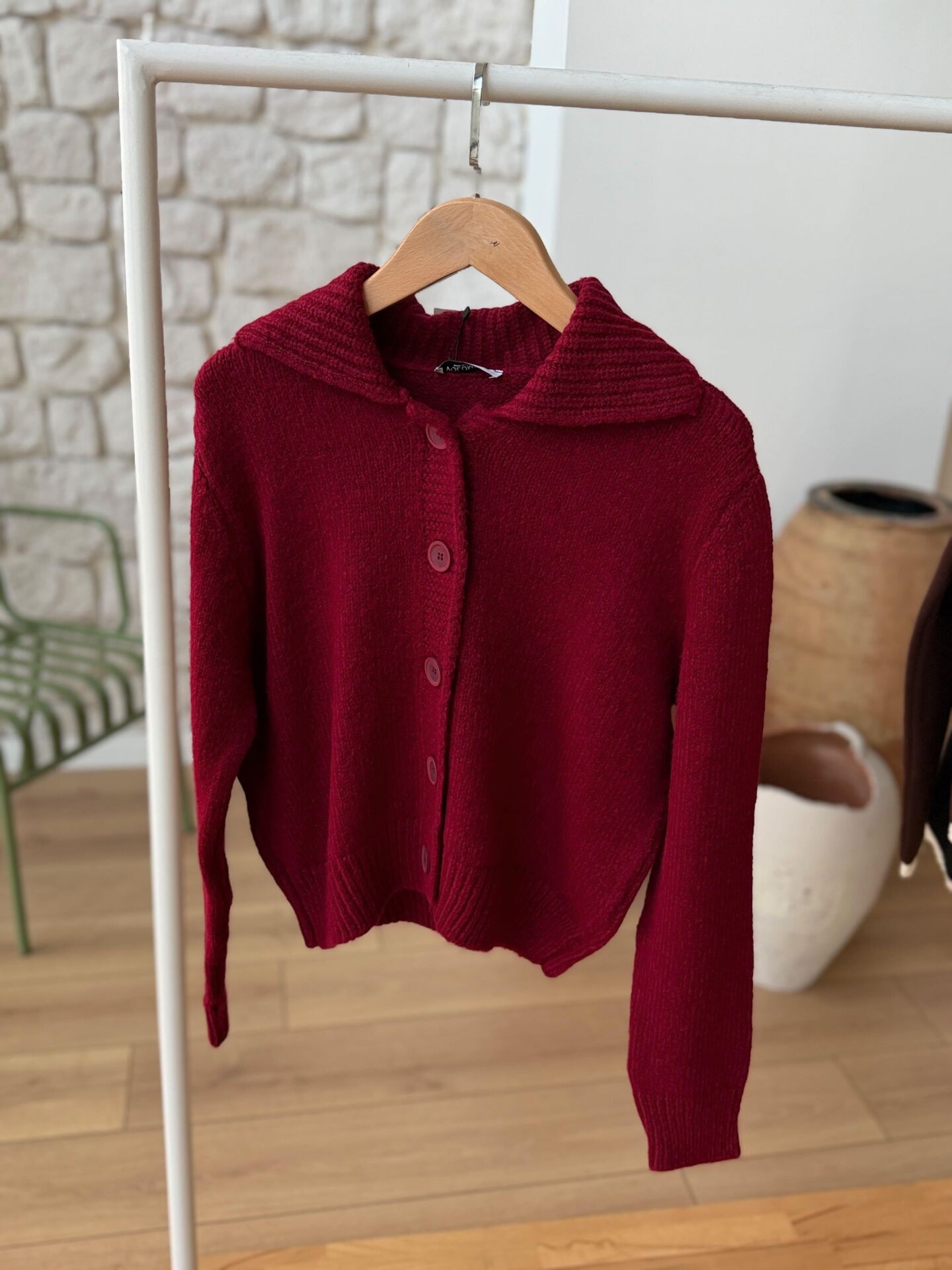 GENİŞ YAKA HIRKA - BORDO