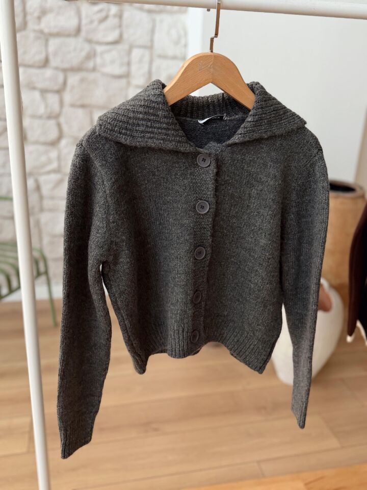 GENİŞ YAKA HIRKA - ANTRASİT