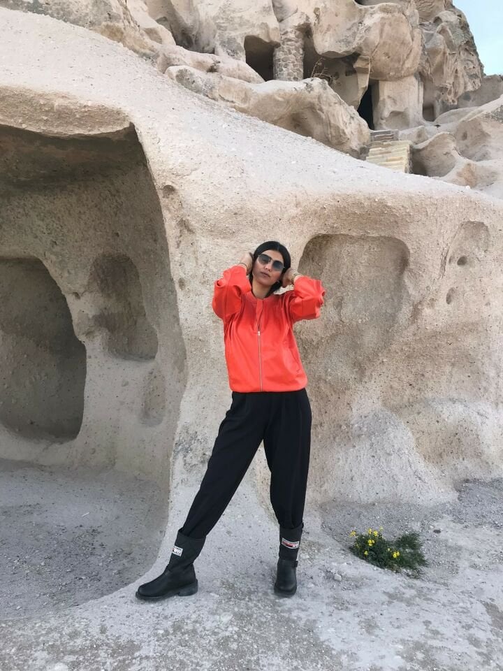 TURUNCU DERİ BOMBER CEKET
