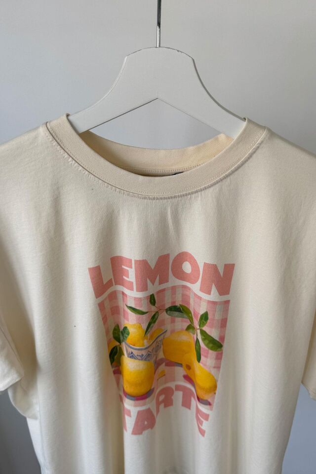 LEMON BASKILI T-SHIRT - BEJ