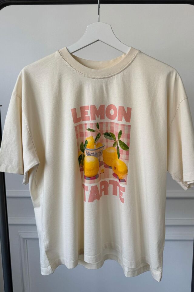 LEMON BASKILI T-SHIRT - BEJ