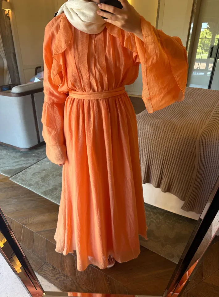 TÜL MODAL ELBİSE - ORANGE