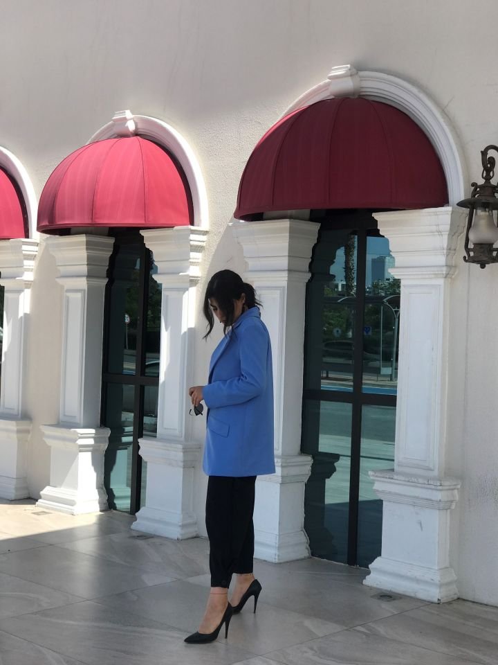 KREP KUMAŞ BEBE MAVİSİ CEKET