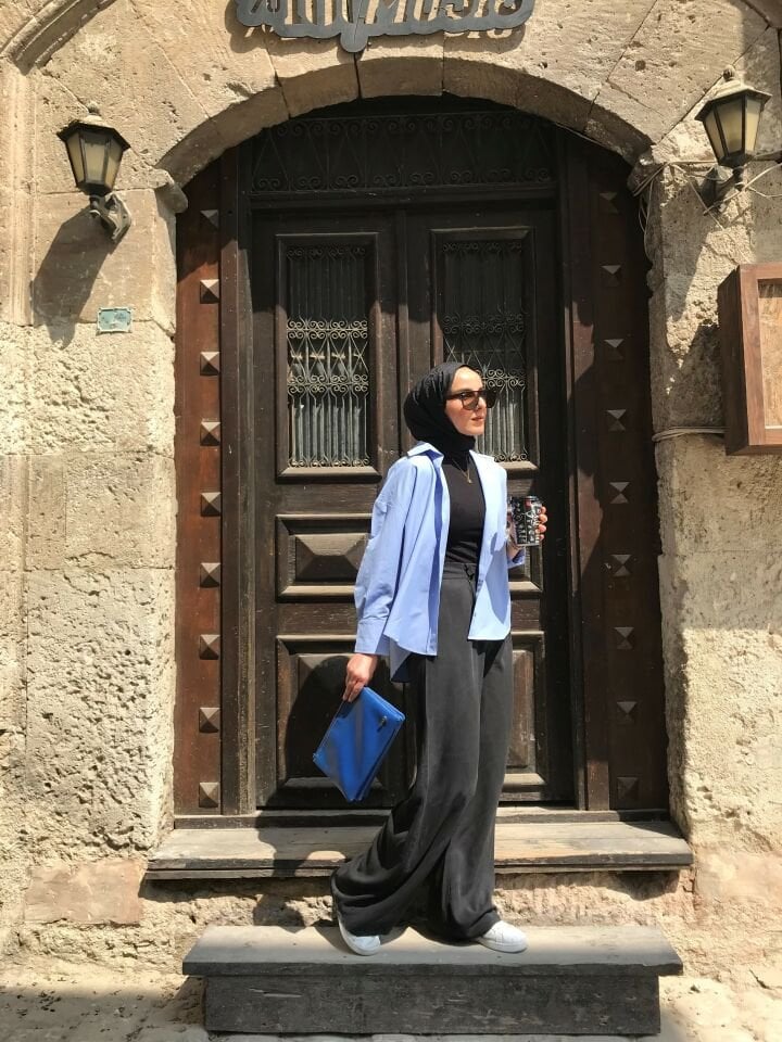 VİSKON PALAZZO PANTOLON SİYAH
