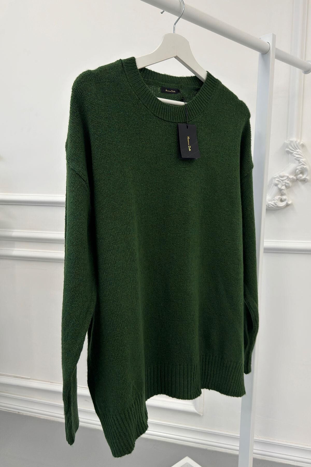 BİSİKLET YAKA BASIC ORİJİNAL KAZAK -  YEŞİL