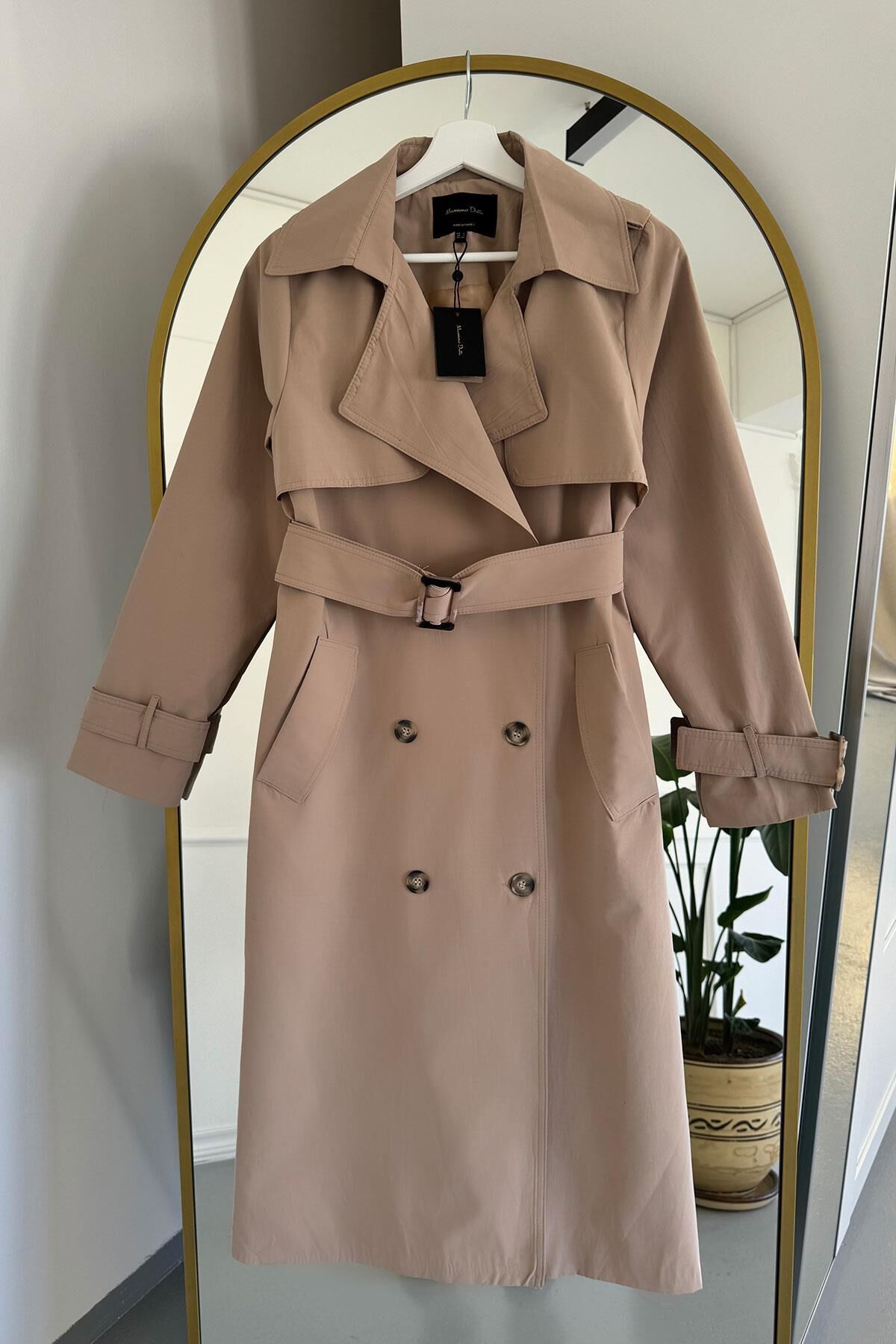 KRUVAZE YAKA ORJ. TRENÇKOT - BEJ