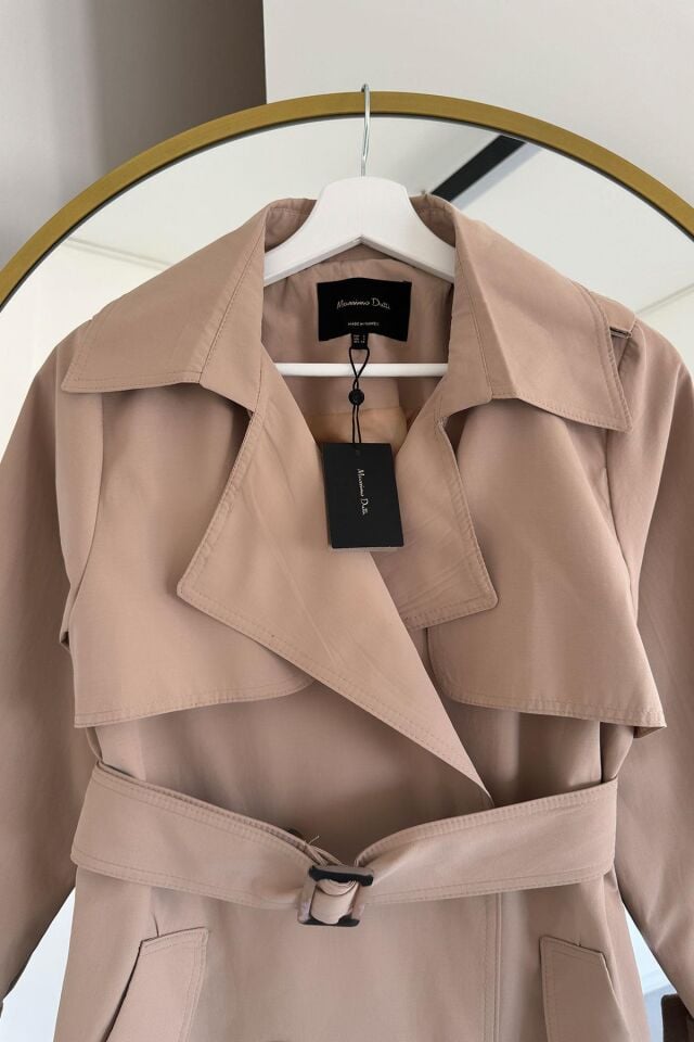 KRUVAZE YAKA ORJ. TRENÇKOT - BEJ