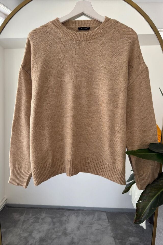 BİSİKLET YAKA BASIC ORİJİNAL KAZAK - CAMEL