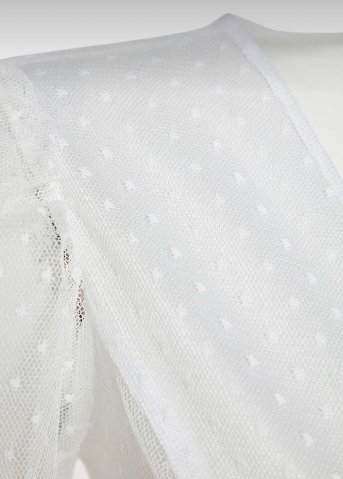EKRU DRAPE DETAYLI ELBİSE